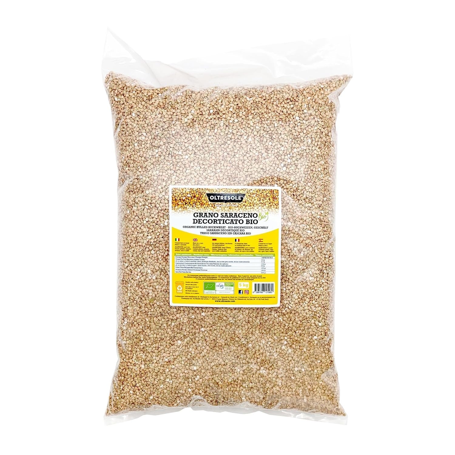 - Buchweizen geschält biologique 5 Kg - Getreide, nicht wärmebehandelt, aus biologischem Anbau, Forfait Confort