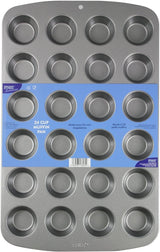 CSB111 Antihaftbeschichtete Mini-Muffinform Mit 24 Löchern Aus Karbonstahl, Edelstahl, Argent, 39,4 X 24,6 X 2,1 cm Moules et plaques pour pâtisserie Naty Shop