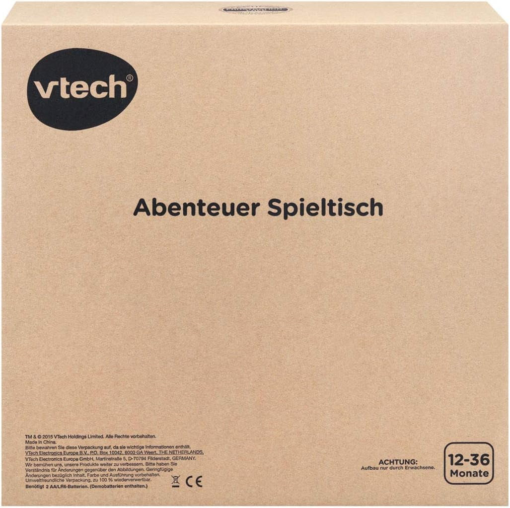 Vtech Baby Adventure Play Table - Table de jeu colorée pour bébé avec 6 aires de jeux et éléments interactifs - Apprenez les couleurs, les chiffres, les animaux, la musique et les formes par le jeu - Pour les enfants âgés de 12 à 36 mois Baby Toys Naty Shop