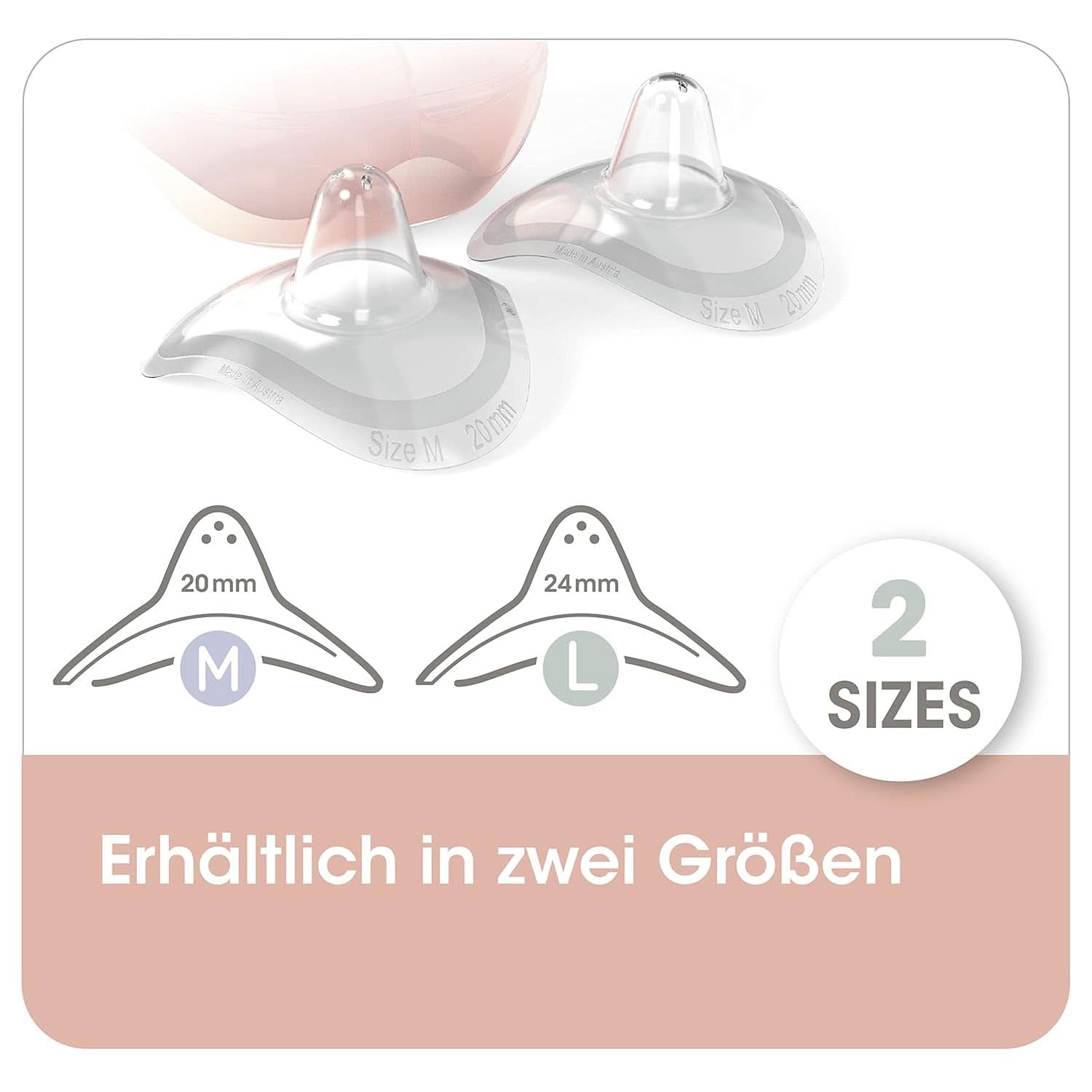 Nip® First Moments téterelles, 2 pièces Accessoires d'alimentation et d'allaitement Bebe Naty Shop