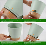 Pot de Fleur 6 Pièces 12,7 cm Jardinière à Arrosage Automatique Pot de Fleur intérieur extérieur à Drainage élevé avec Plateau de réservoir et Bord d'arrosage Jardinière de Jardin Jardin