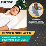 Oreiller compensé pour lit et canapé - Idéal comme oreiller de lecture, pour le dos du lit ou pour surélever les jambes - Mousse indéformable - Housse lavable