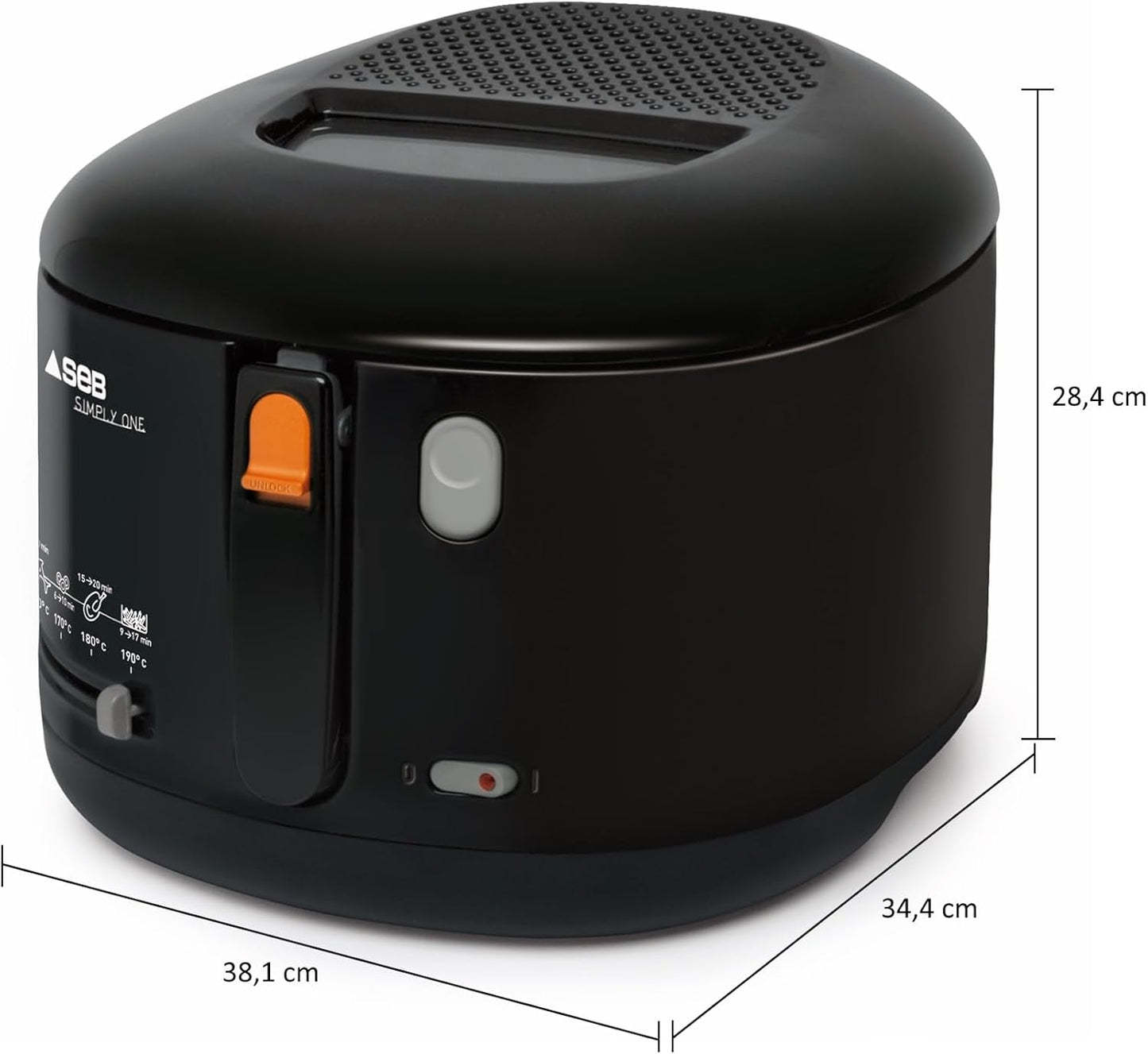 Friteuse électrique Tefal Simply One, capacité XL pour frites jusqu'à 1,2 kg, système de refroidissement mural exclusif Électroménager Naty Shop