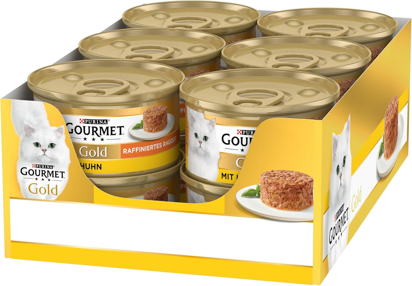 Gourmet Gold - Nourriture humide pour chat au poulet raffiné - Paquet de 12 (12 x 85 g)