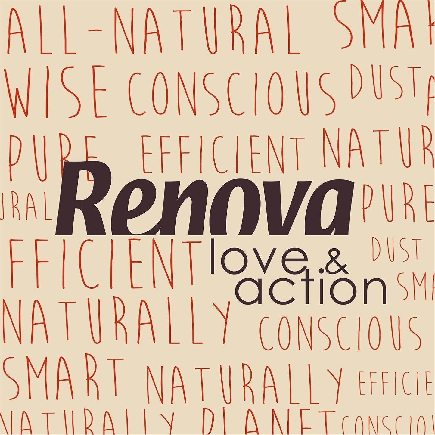 Papier toilette Renova Love & Action, Beiger Paquet 9 X 12 Rollos-: 108