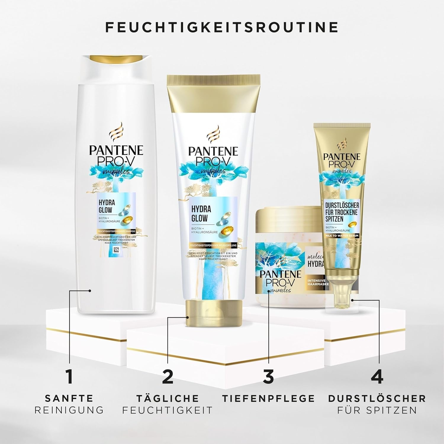 Masque capillaire intensif Pantene Pro-V Deep Hydration à la biotine 300 ml. Soin intensif Pro-V Miracles pour cheveux secs. Cheveux plus doux dès la première application. Convient pour un usage quotidien Naty Shop Masque Capillaire