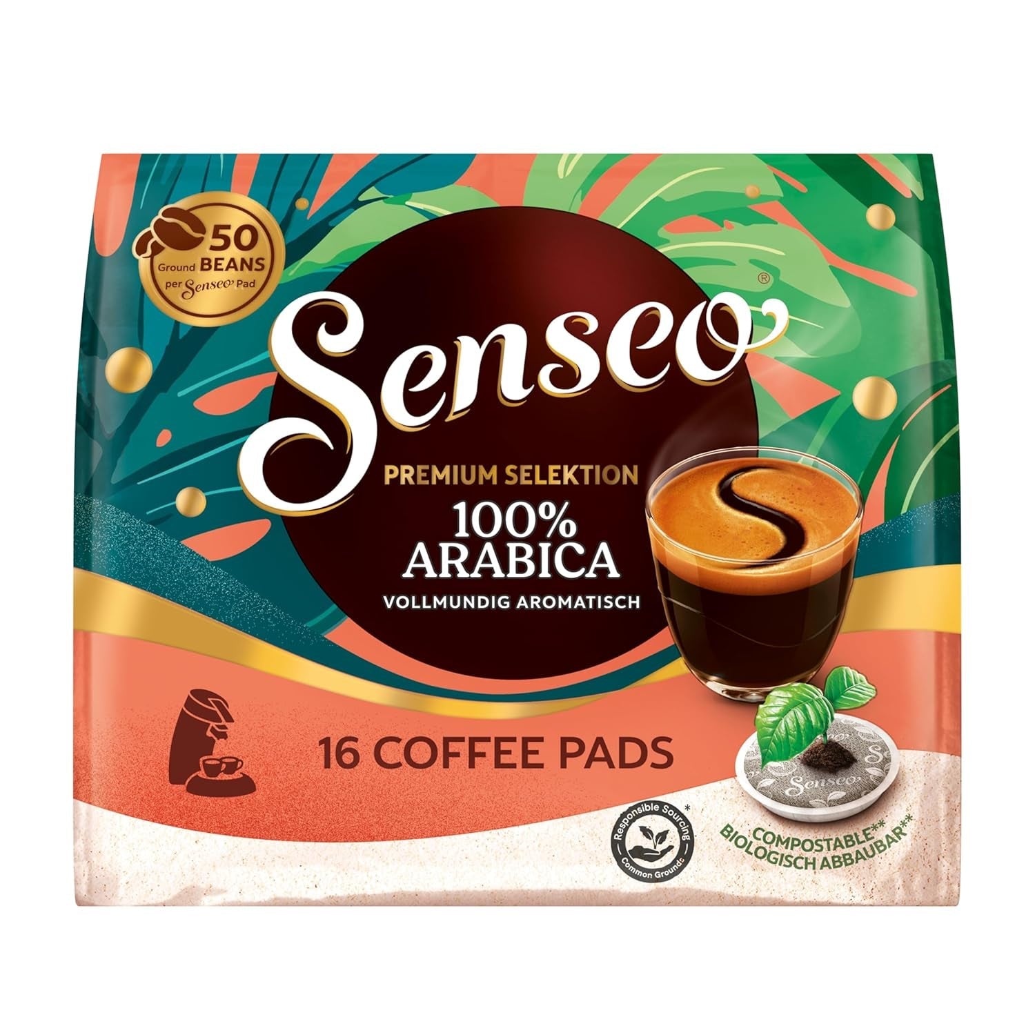 Senseo Pads Premium Selection, 5 x 16 Getränke, 80 Kaffeepads
