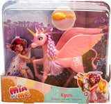 Simba 109480092 - Mia and Me Unicorn Kyara, avec ailes mobiles, pinces à cheveux et brosse coiffante, 20 cm, à partir de 3 ans, rose