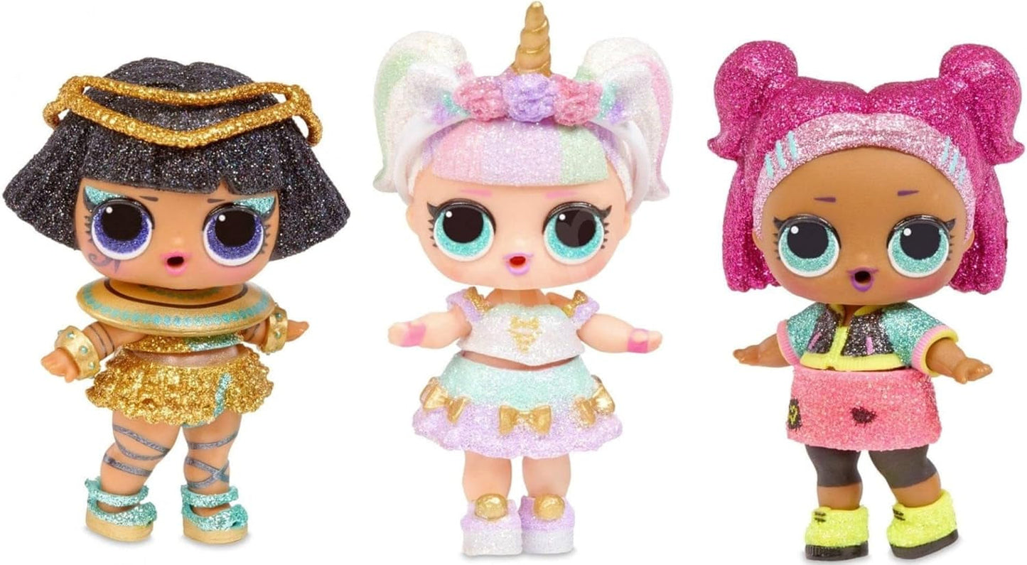 LOL Surprise Glitzer Series - Glitzer-Puppen im 12er-Pack - 80+ Surprises avec chiots, tenues, accessoires et plus encore - Jeux avec eau - Pour les filles et les jeunes à partir de 4 ans