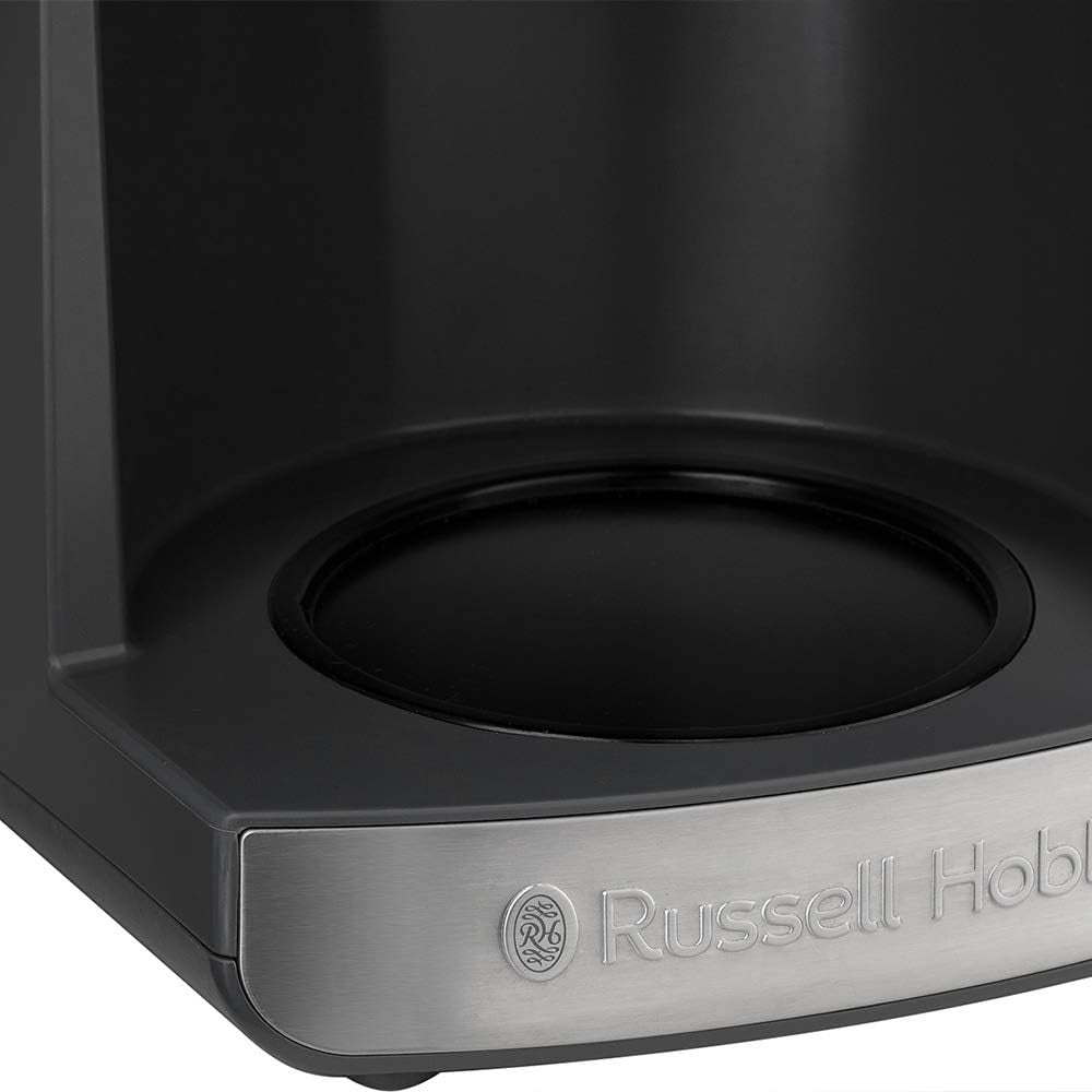 Russell Hobbs Cafetière avec moulin et carafe thermique [minuterie numérique, pomme de douche pour une extraction et un arôme optimaux] Grind&Brew (1-10 tasses, 3 réglages de mouture) Cafetière à filtre 25620-56