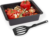 Chg SET 341-46-60 Extra Tiefe Ofenform (7,0 Cm) "Emaille" Mit Profi-Pfannenwender", Schwarz Gesprenkelt Moules et plaques pour la pâtisserie Naty Shop