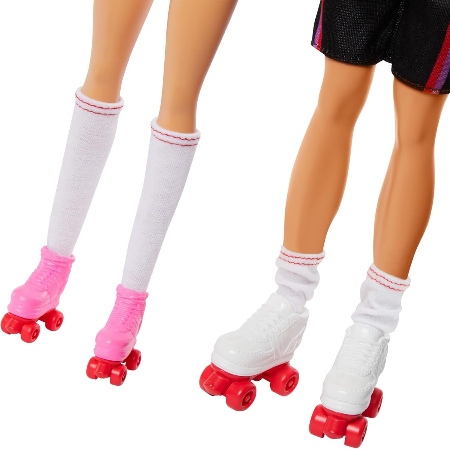 Barbie Fashionistas Coffret avec 2 poupées mannequins et 6 accessoires, poupées mannequin Barbie et Ken sur roulettes, figurines à collectionner du 65e anniversaire, poupées HXK90 Naty Shop