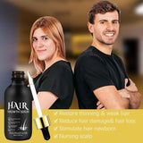 Huile de Croissance Capillaire Bio 5% - Solution Usage Externe - Croissance et Épaississement des Cheveux - Pour Chute de Cheveux Masculine et Cheveux Clairsemés - Réactive les Follicules Rétrécissants - Distributeur à Pompe Précis, 60ml Soin Capillaire Naty Shop