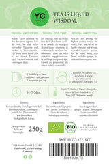 YC Yang Chai Sencha Green Tea BIO 250G - Thé japonais en vrac au goût de bergamote - Thé vert japonais original "Dynastie Sencha" issu de l'agriculture biologique contrôlée