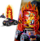 LEGO 60339 City Stuntz Ensemble de double boucle pour le spectacle de cascades, Incl. rampe, camion monstre, 2X moto et 7 figurines, jouet pour enfants à partir de 7 ans Jeux de construction Besuche den LEGO-Store