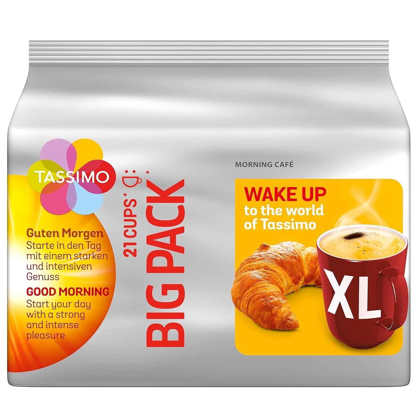 Tassimo Kapseln Moring Café XL Fort & Intense, Big Pack, 5 x 21 Pads, 105 Kaffeekapseln