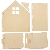 Baker Ross FN199 Kit de maison de poupée en bois - 1 paquet, Kit de maison de poupée pour enfants, Kit d'artisanat Maisons de poupées Naty Shop