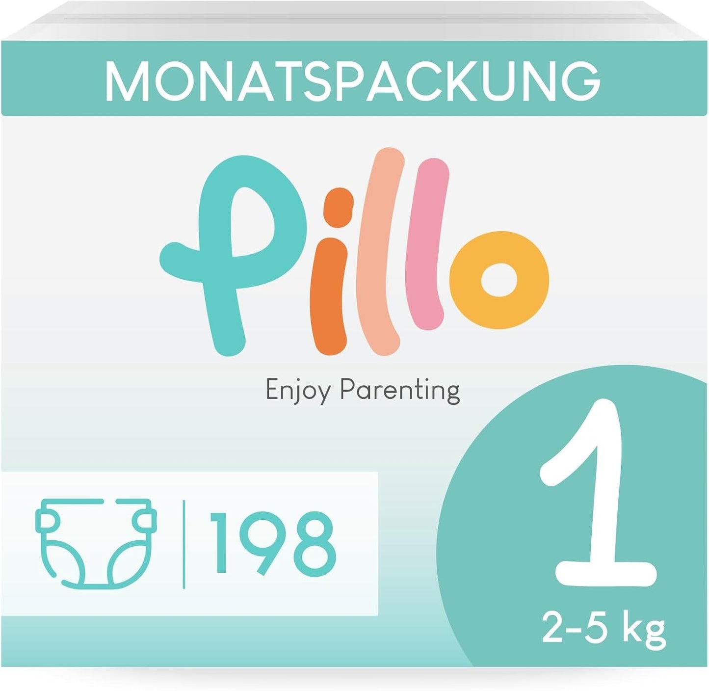 Couches Pillo 3 - Carton de 168 couches, 6 paquets de 28 couches chacun, taille 3 - Midi (6-10 kg) - Couches pour bébés