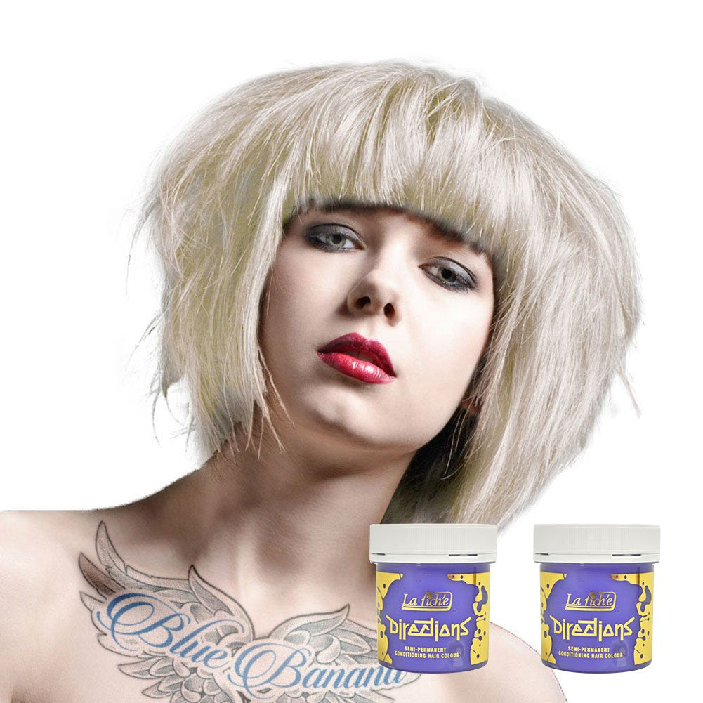 Directions Coloration Semi-permanente 88 ml - Teinture Cheveux Orange Fluorescent Naty Shop Blanc 88 Ml (pack de 2)