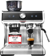 Machine à expresso GASTROBACK avec moulin comprenant pot à lait, presse-agrumes et porte-filtre en acier inoxydable - Machine à expresso Barista avec mousseur à lait - Machine à expresso avec 30 réglages de mouture
