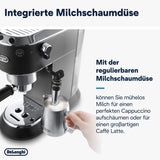 De'Longhi Dedica Style EC 685.B – Machine à expresso avec porte-filtre, machine à expresso avec mousseur à lait professionnel, seulement 15 cm de large, pour café moulu ou capsules ESE, réservoir d'eau 1 l, noir