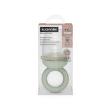 Suavinex Pare-mastication pour bébé en silicone de qualité alimentaire avec couvercle, facile à nettoyer, passe au lave-vaisselle et au congélateur, apaise les gencives 6 mois, vert