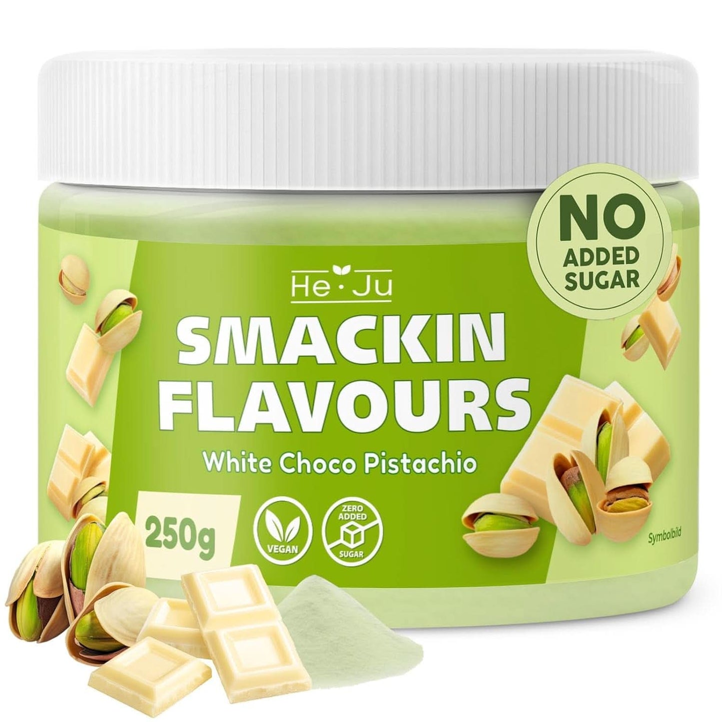 He-Ju, Poudre au goût de chocolat blanc et pistache, 250 grammes Naty Shop Flavors
