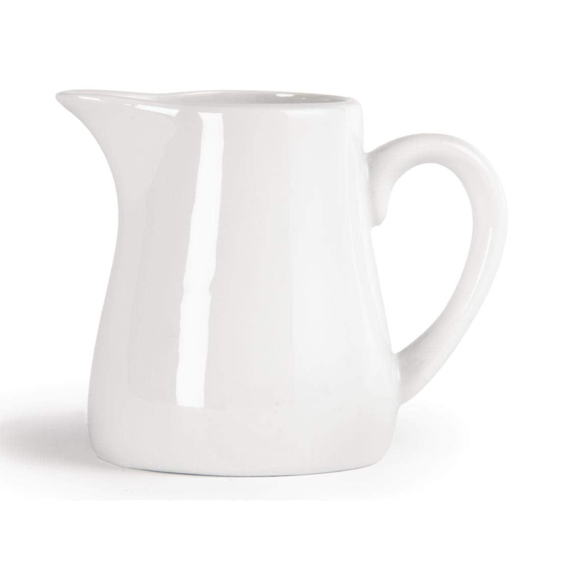 Olympia Whiteware Servierkannen 170 ml/6 oz (6er-Pack), weisses Porzellan - Kanne mit Henkel, idéal pour le lait, la saumure, le pudding à la vanille, les boissons, les saucisses - spülmaschinen- und mikrowellengeeignet, Café-Restaurant-Hausgebrauch, U819