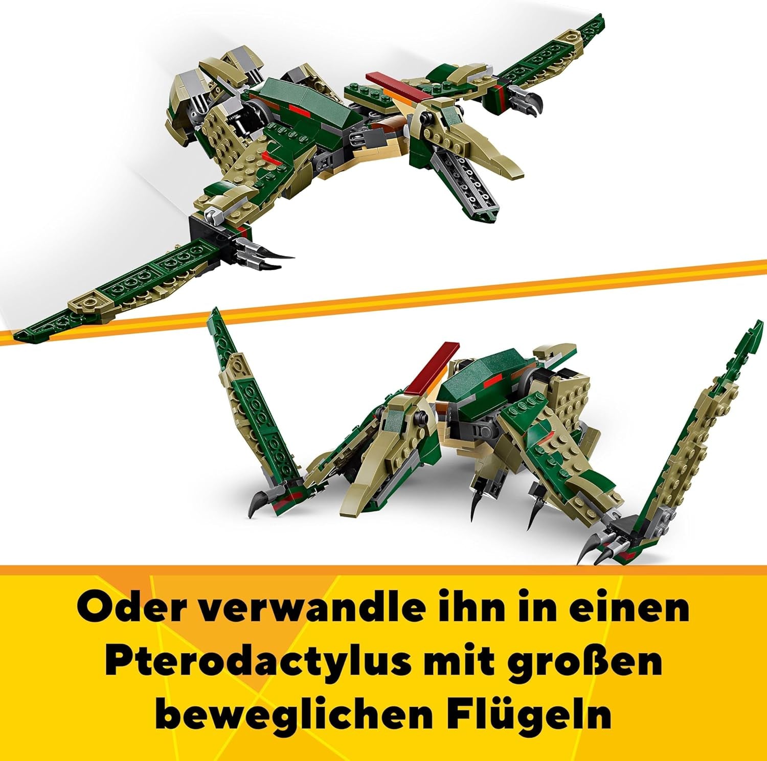LEGO Creator T.Rex, Dino Tricératops ou Ptérodactyle transformable 3 en 1, modèle de dinosaure mobile pour enfants, cadeau pour garçons et filles 31151 Ensembles de construction Besuche den LEGO-Store