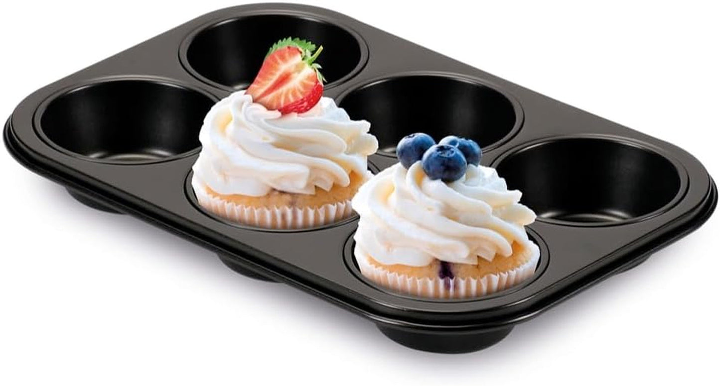 , Forme 6 muffins 18,5x27cm, noir Moules et plaques à pâtisserie Naty Shop