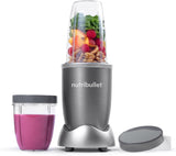Nutribullet Original, mixeur électrique, mélangeur à smoothie, mixeur à smoothie, machine à smoothie, 600 W, simple et rapide dans l'alimentation, compact, léger pour les repas, NB603DG Bucatarie Naty Shop Grau Verpackung Mit Zubehör