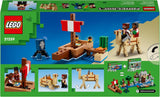 LEGO Minecraft Le bateau pirate Voyage Figurine de pirate calamar et chameau Jouet de construction de bateau Jeu de rôle Cadeau pour garçons et filles de 8 ans 21259 Ensembles de construction Besuche den LEGO-Store