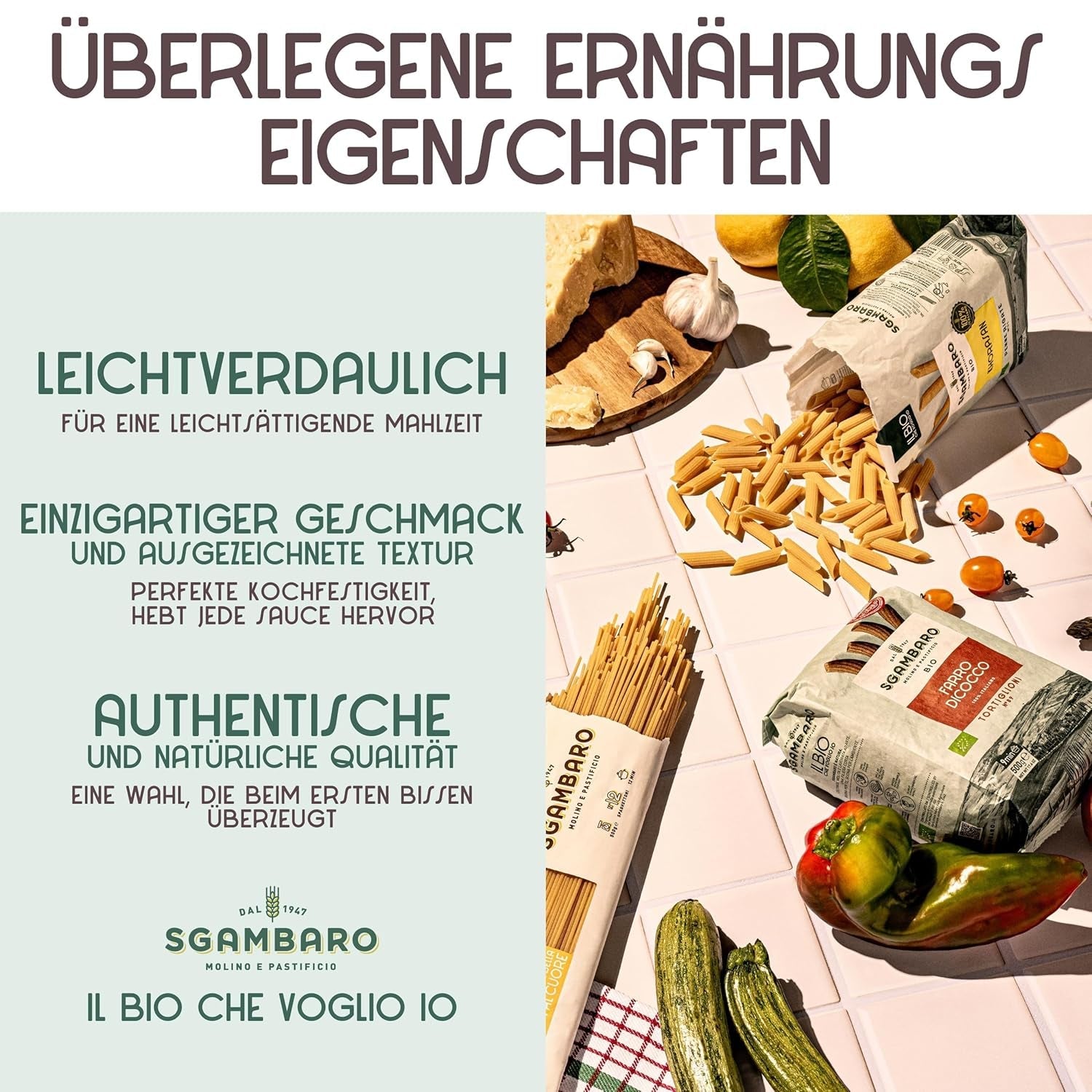 Pâtes Penne Rigate Bio N.91 - 500g de Blé du Khorasan - Blé ancien, riche en protéines, 100% cultivé en Italie - Polyvalent en cuisine et riche en nutriments