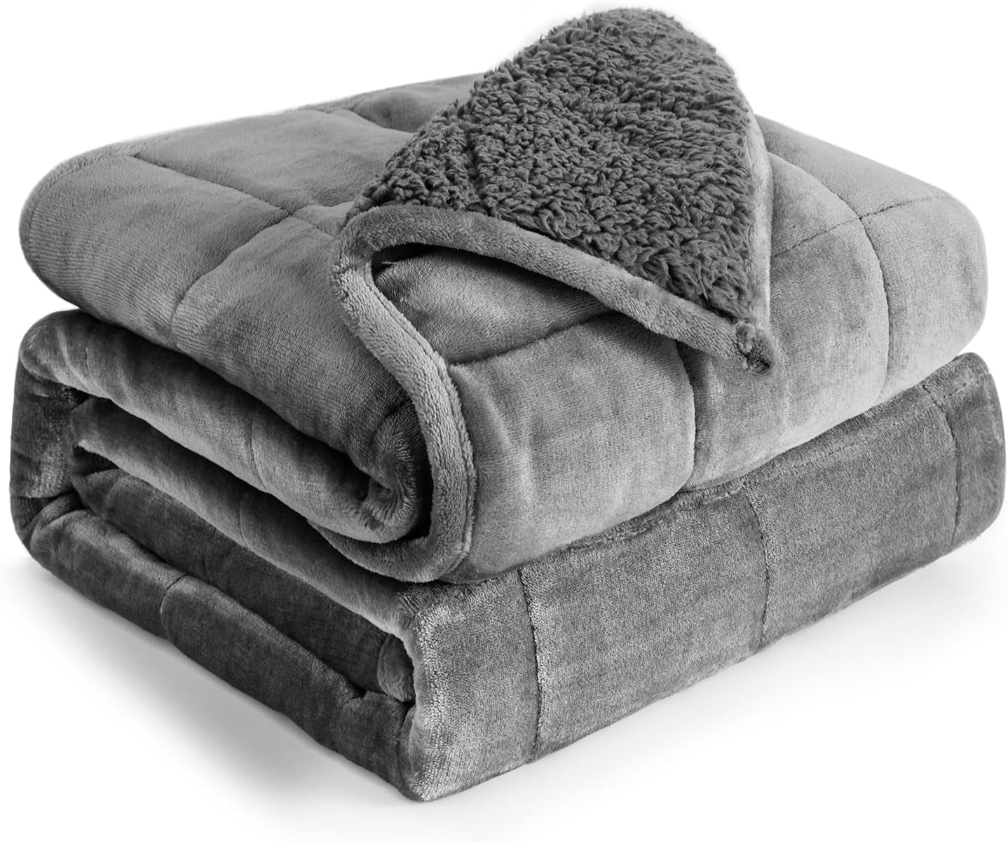 Couverture lestée Cottonblue 6,8 kg Couverture lestée Sherpa en flanelle à poils longs Queen Size pour adultes Couvertures lestées confortables pour apaiser et détendre Couettes lourdes 152,4 x 203,2 Naty Shop Quilts & Quilts Gris 48 X 72 12 Lb