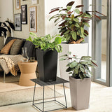 LECHUZA CUBICO Couleur 30 gris ardoise 13138, 29,5x29,5x56,5 cm