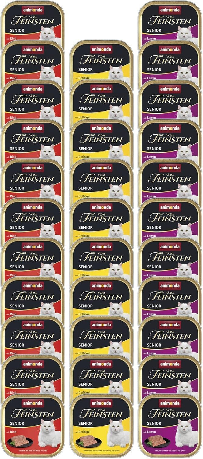 animonda vom Feinsten Senior, nourriture humide pour chats âgés à partir de 7 ans, variété pour chats âgés, 32 x 100 g