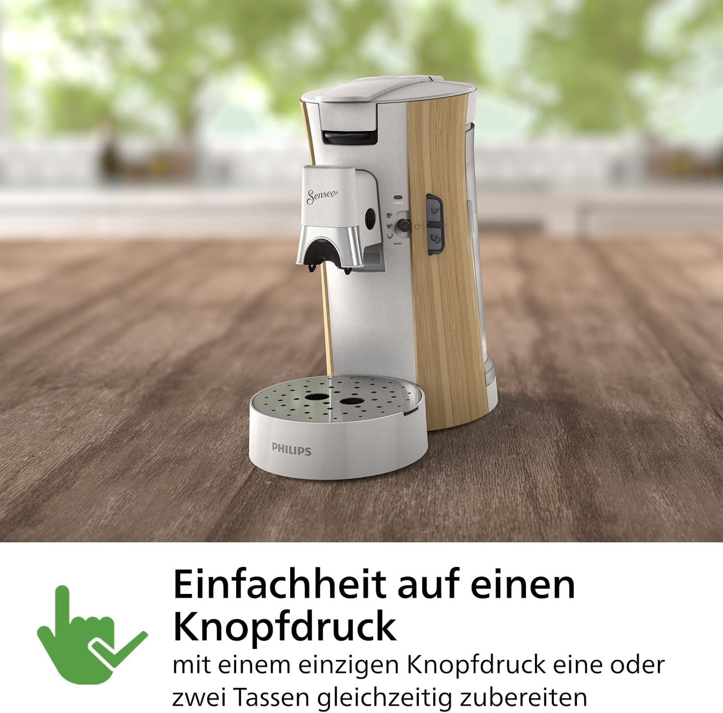 Machine à expresso avec capsules PHILIPS Senseo Select - Intensity Plus, avec fonction Mémo pour 3 spécialités de café, Crema Plus, produit écologique, haute qualité, blanc soyeux (CSA240/05)