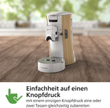 Machine à expresso avec capsules PHILIPS Senseo Select - Intensity Plus, avec fonction Mémo pour 3 spécialités de café, Crema Plus, produit écologique, haute qualité, blanc soyeux (CSA240/05)
