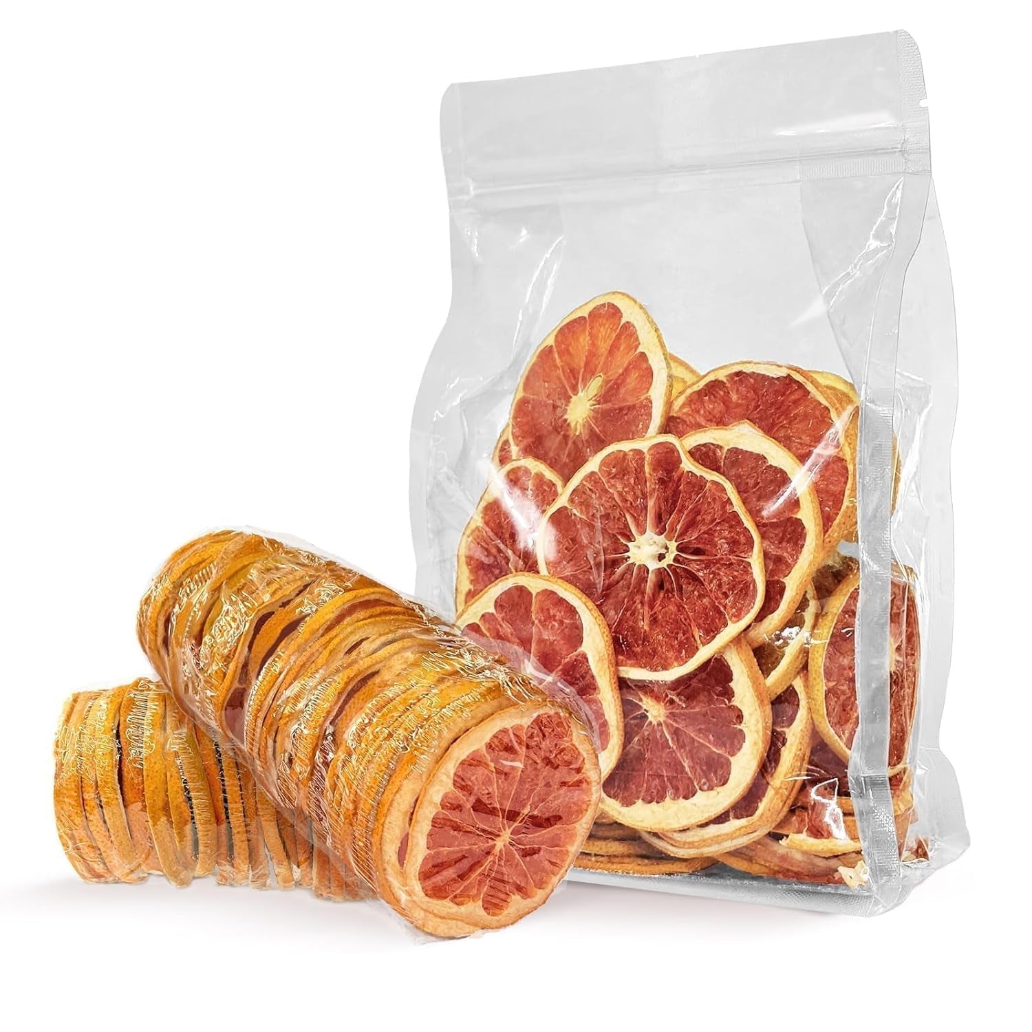 Tranches de pamplemousse séchées, pamplemousse déshydraté, remplissage de vase, décorations de Noël, tranches de pamplemousse rouge, tranches de fruits secs pour le thé, sans sucre ajouté (100 g (1 paquet)) Naty Shop Produits déshydratés 100 g (1 paquet)