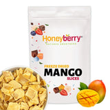 Tranches de mangue lyophilisées 100g - chips de mangue lyophilisées - fruits secs lyophilisés - fruits lyophilisés, mangue séchée pour décoration, snacks, smoothies, desserts Produits déshydratés Naty Shop 100G