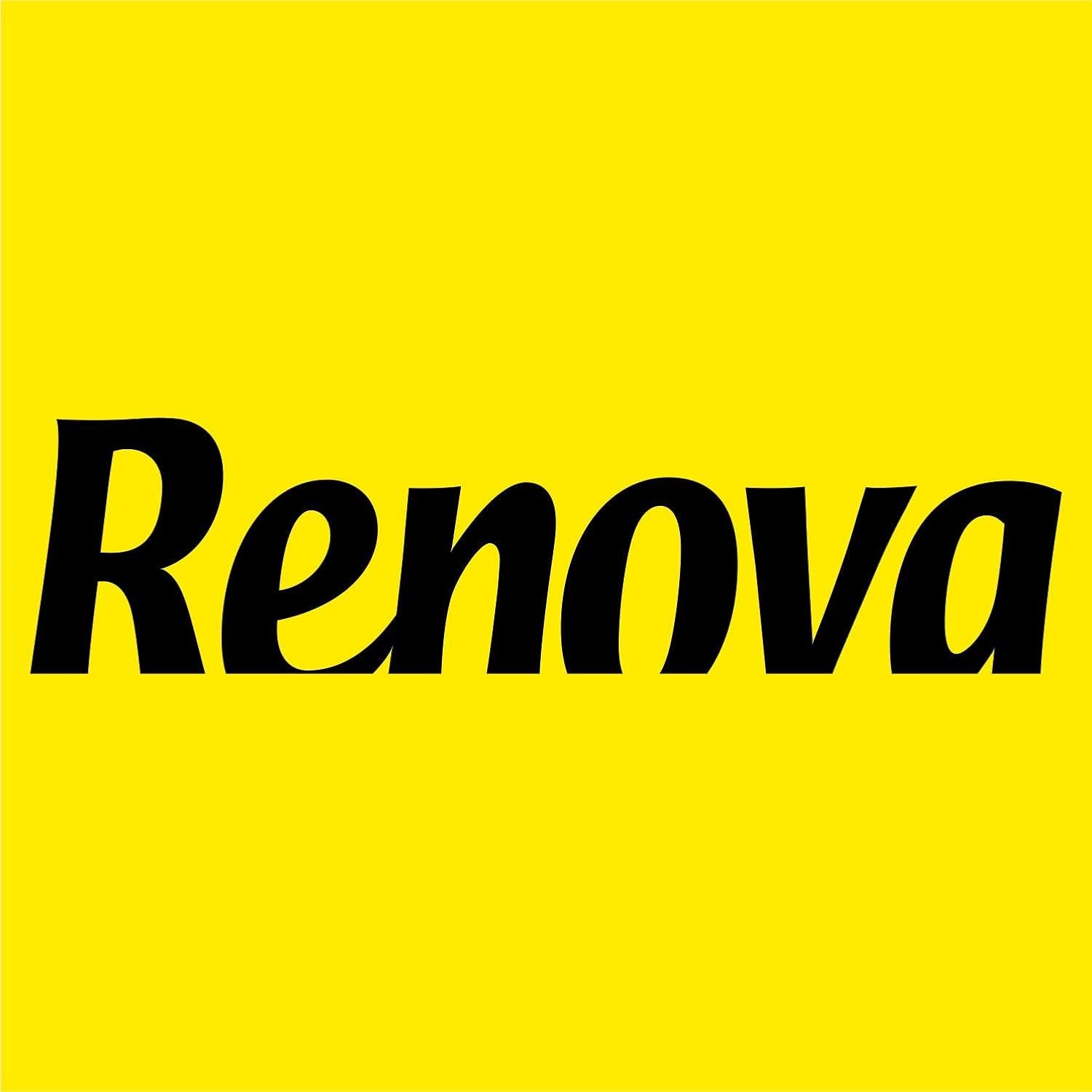 Grandes serviettes en papier blanc Renova, 75 serviettes
