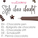 Scrapcooking - Stylo Chocolat Marron - Sucre d'écriture Chocolat 25 g - Stylo Sucre Décoratif Comestible - Écriture et Dessin - Etiquetage Fondant, Glaçage, Gâteaux - 6801
