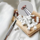100 pièces Nail Art Schwamm Mit Piercing Zange,Nail Art Schwamm Mit Piercing Kugel Aufdreher,Applicateur de pinceau éponge,Nagelkunst-Rendering-Werkzeuge,Pour les modèles de Nail Art dégradés.