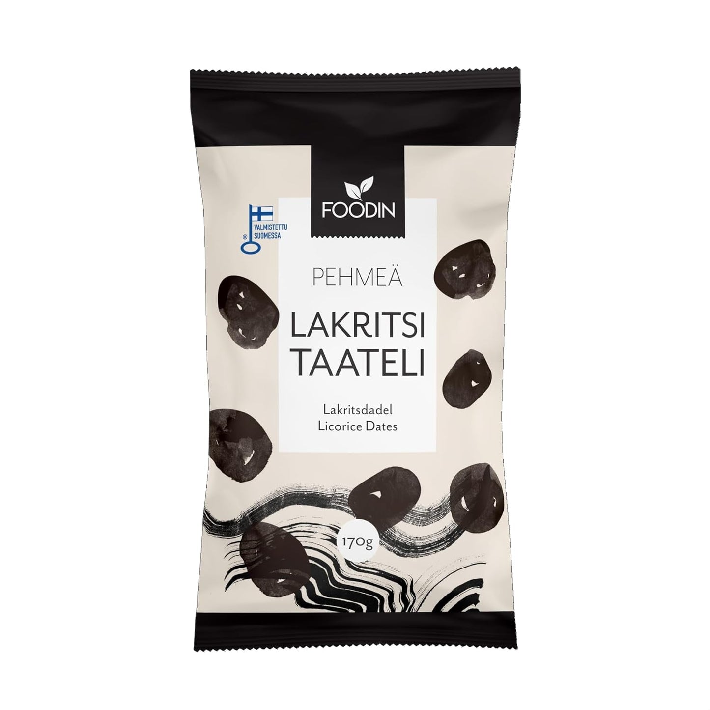 Données Foodin Friandises végétaliennes, sans gluten, douces, sucrées et saines Fruits secs avec poudre de réglisse pour le snacking, la pâtisserie et plus encore - Fabriqué à Vaajakoski (3x170g) Produits déshydratés Naty Shop