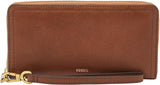 Montre Fossil Logan RFID Zip Around Clutch portefeuille 19,7 cm L x 1,9 cm L x 10,2 cm H Sacs pour femmes Naty Shop Marron 19,685 Cm X 1,905 Cm X 10,16 Cm