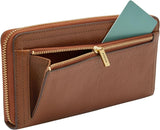Montre Fossil Logan RFID Zip Around Clutch portefeuille 19,7 cm L x 1,9 cm l x 10,2 cm H Sacs pour femmes Naty Shop