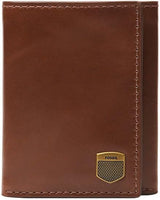 Fossil Hayes Card Case Bifold Portefeuille Homme Naty Shop Marron