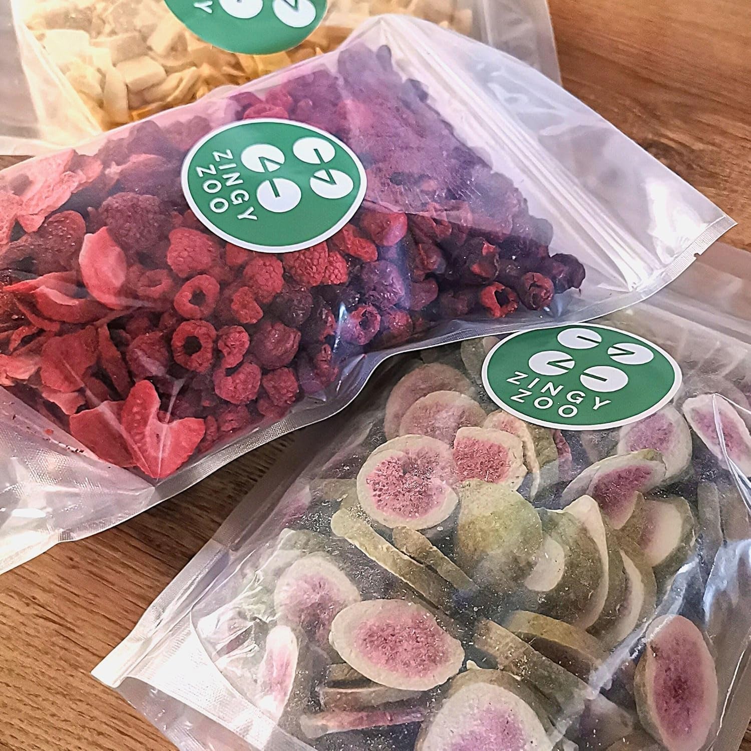 Mélange de fruits rouges lyophilisés | XL 300g Fraises lyophilisées Framboises Cerises aigres Mélange de fruits secs | Fruits lyophilisés Fraise Framboise Cerise Aigre | ZingyZoo Produits déshydratés Naty Shop