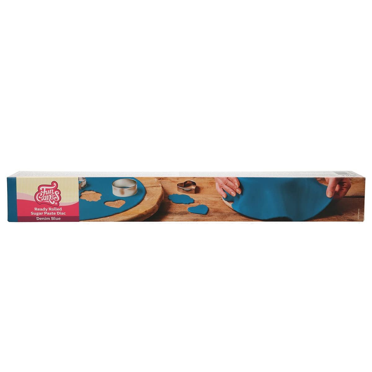 Disque Fondant Roulé FunCakes Spring Greens : Délicieux arôme vanille, déjà roulé, facile à utiliser, parfait pour décorer les gâteaux, 430g Naty Shop Demin Blue Pâte à Sucre