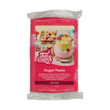 Fondant FunCakes au goût de citron : Goût délicieux, texture onctueuse, facile à étaler, fondant roulé, parfait pour les gâteaux, cupcakes et biscuits. Halal, casher et sans gluten. 250 g (paquet de 3) pâte à sucre Naty Shop